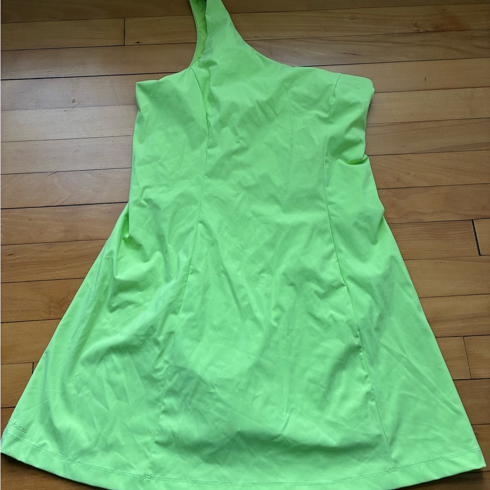 Outdoor Voices Lime Green One-Shoulder dress